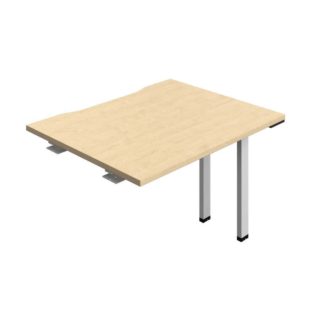 Synergy Bench Extension With Cut Out: 1 Person (Fsc) | 1000 X 800 | Maple/Silver
