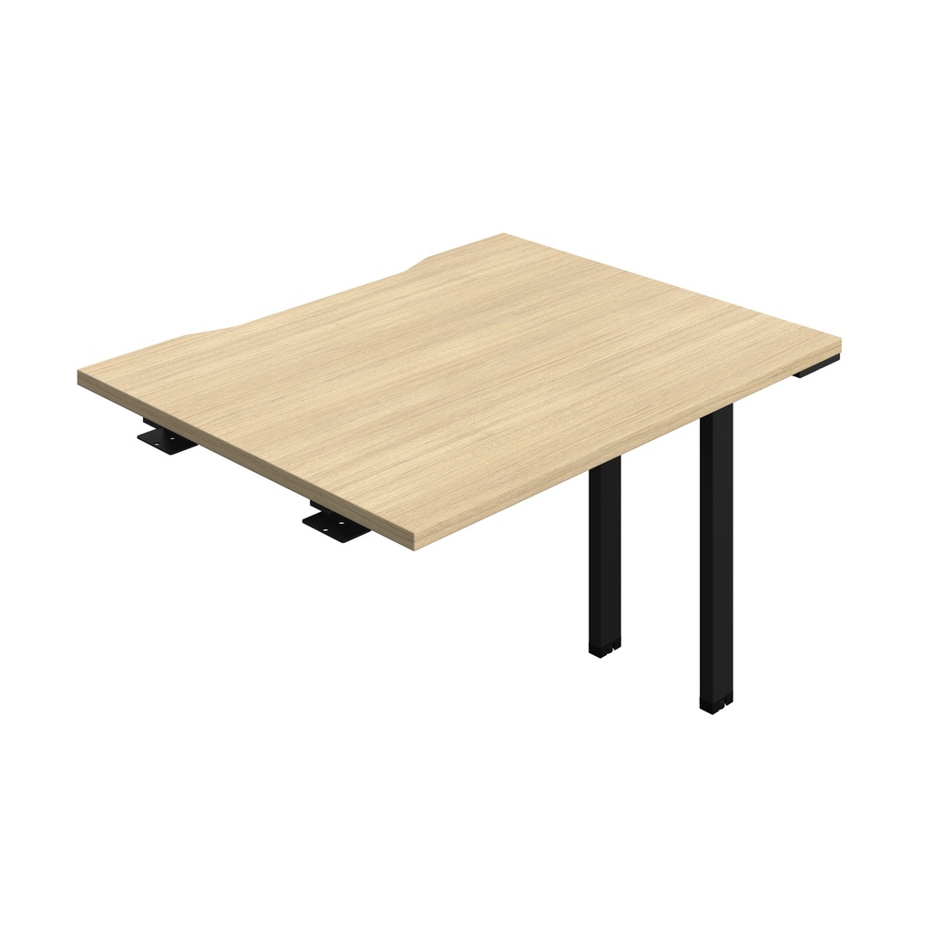 Synergy Bench Extension With Cut Out: 1 Person (Fsc) | 1000 X 800 | Nova Oak/Black