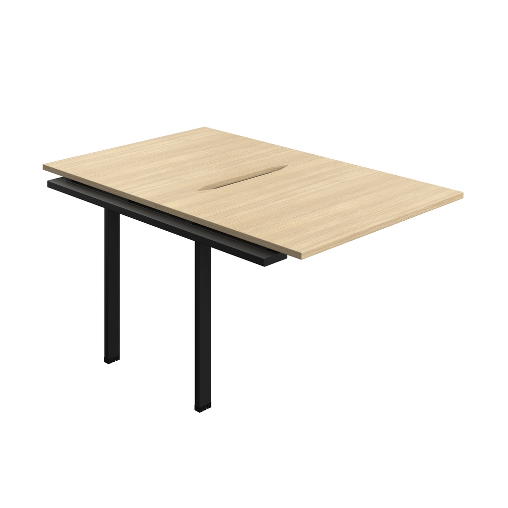 Synergy Bench Extension With Cut Out: 2 Person (Fsc) | 1000 X 800 | Nova Oak/Black