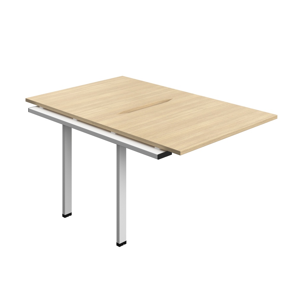 Synergy Bench Extension With Cut Out: 2 Person (Fsc) | 1000 X 800 | Nova Oak/White
