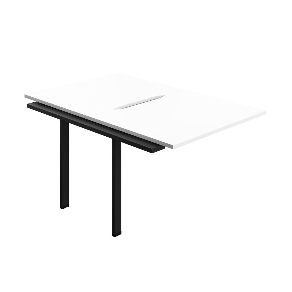 Synergy Bench Extension With Cut Out: 2 Person (Fsc) | 1000 X 800 | White/Black