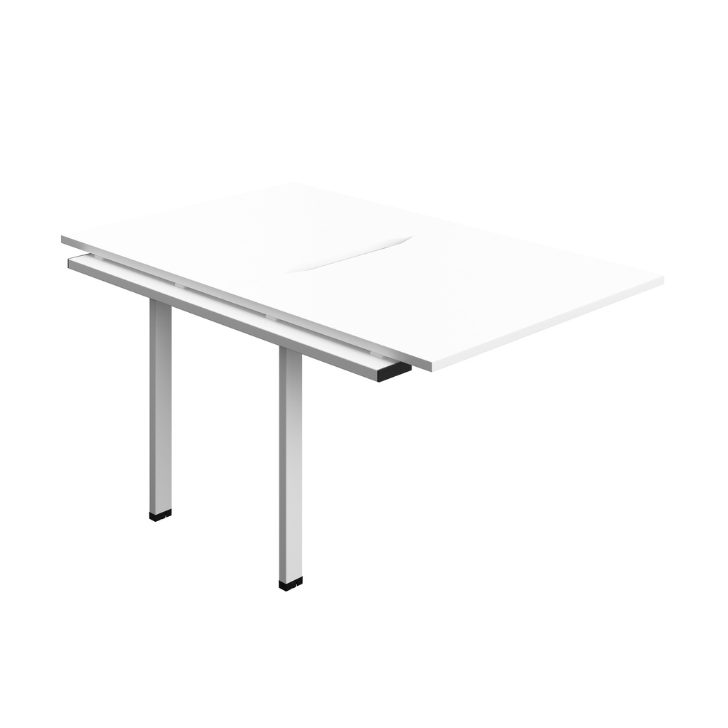 Synergy Bench Extension With Cut Out: 2 Person (Fsc) | 1000 X 800 | White/White