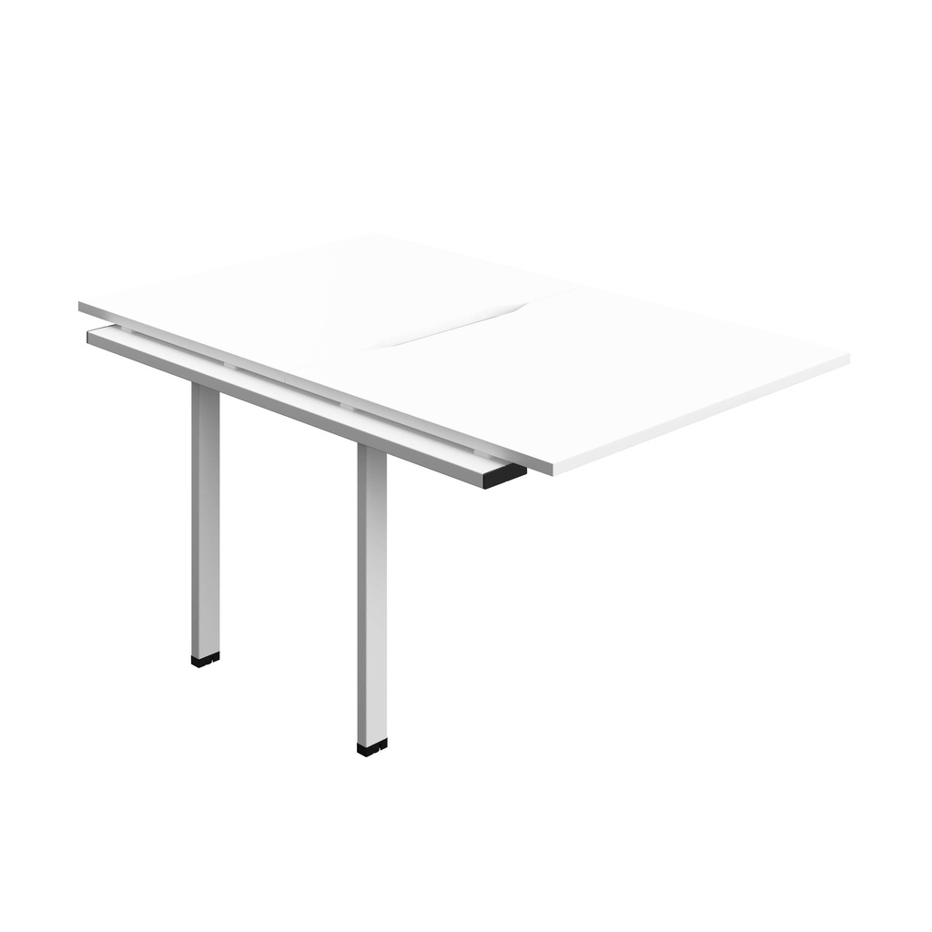 Synergy Bench Extension With Cut Out: 2 Person (Fsc) | 1000 X 800 | White/White