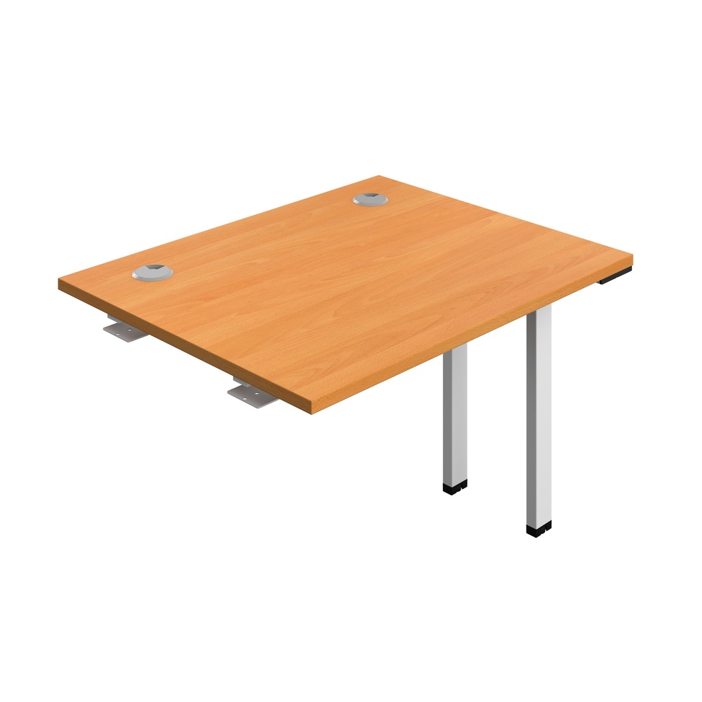 Synergy Bench Extension With Cable Ports: 1 Person (Fsc) | 1000 X 800 | Beech/White