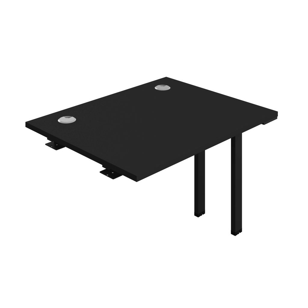 Synergy Bench Extension With Cable Ports: 1 Person (Fsc) | 1000 X 800 | Black/Black