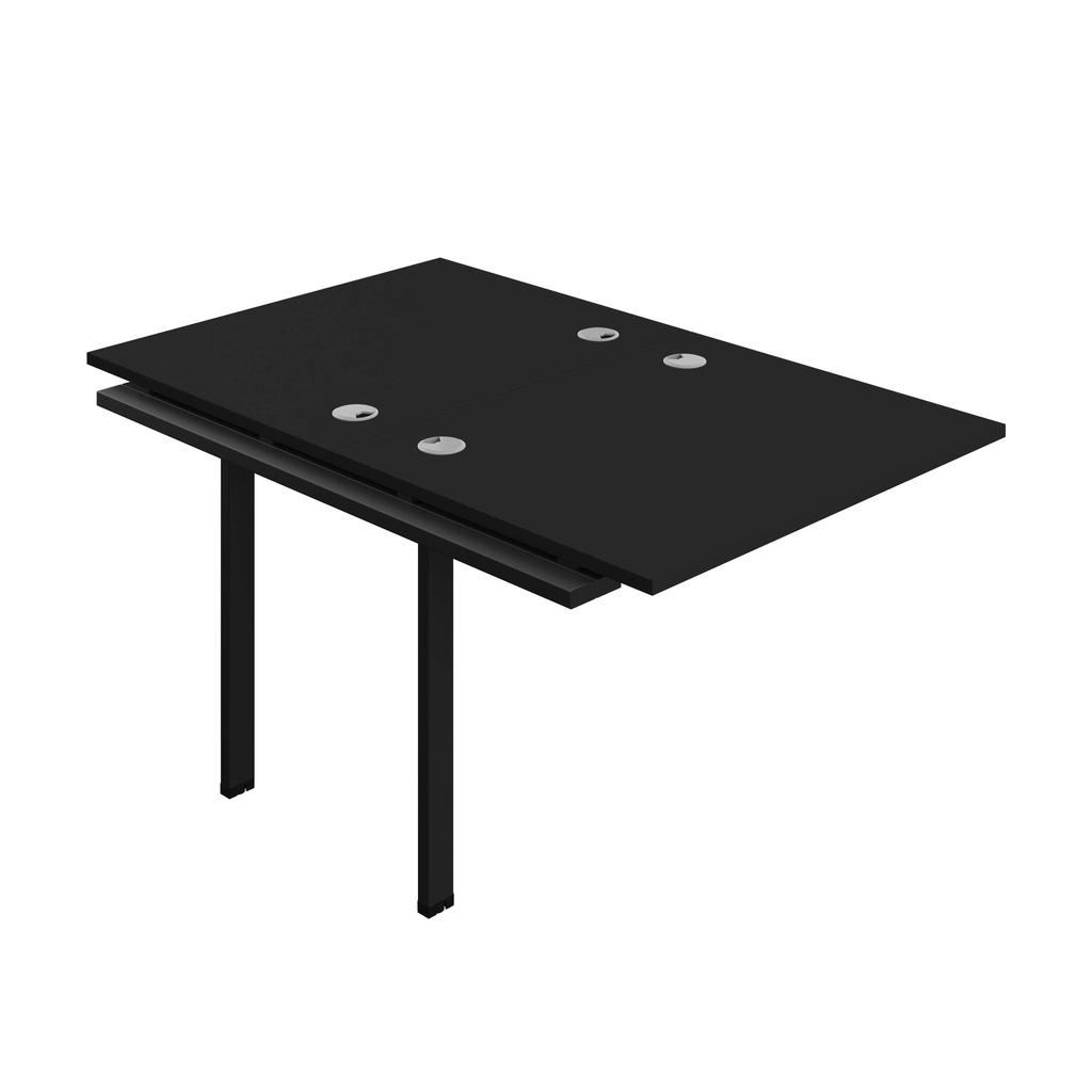 Synergy Bench Extension With Cable Ports: 2 Person (Fsc) | 1000 X 800 | Black/Black