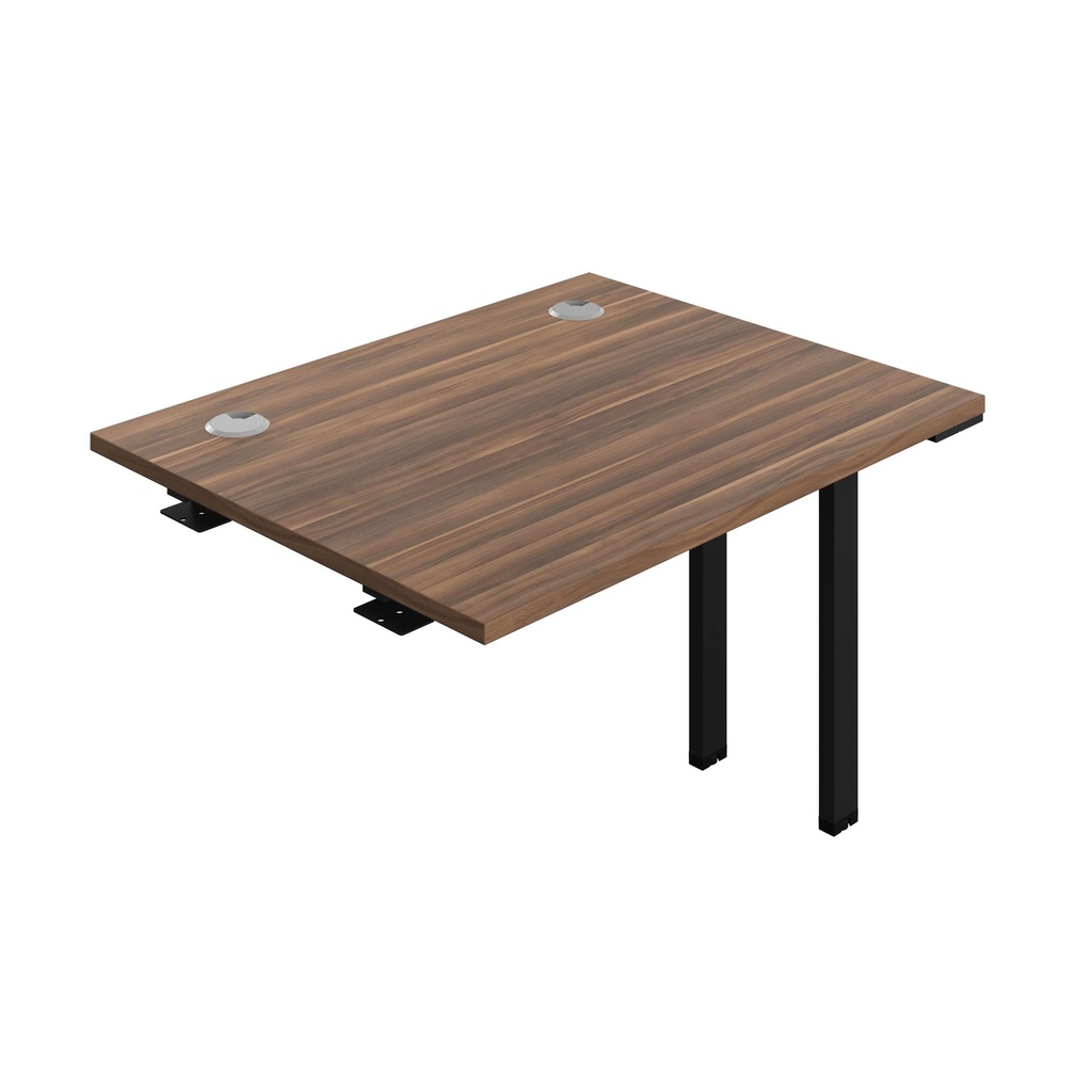 Synergy Bench Extension With Cable Ports: 1 Person (Fsc) | 1000 X 800 | Dark Walnut/Black