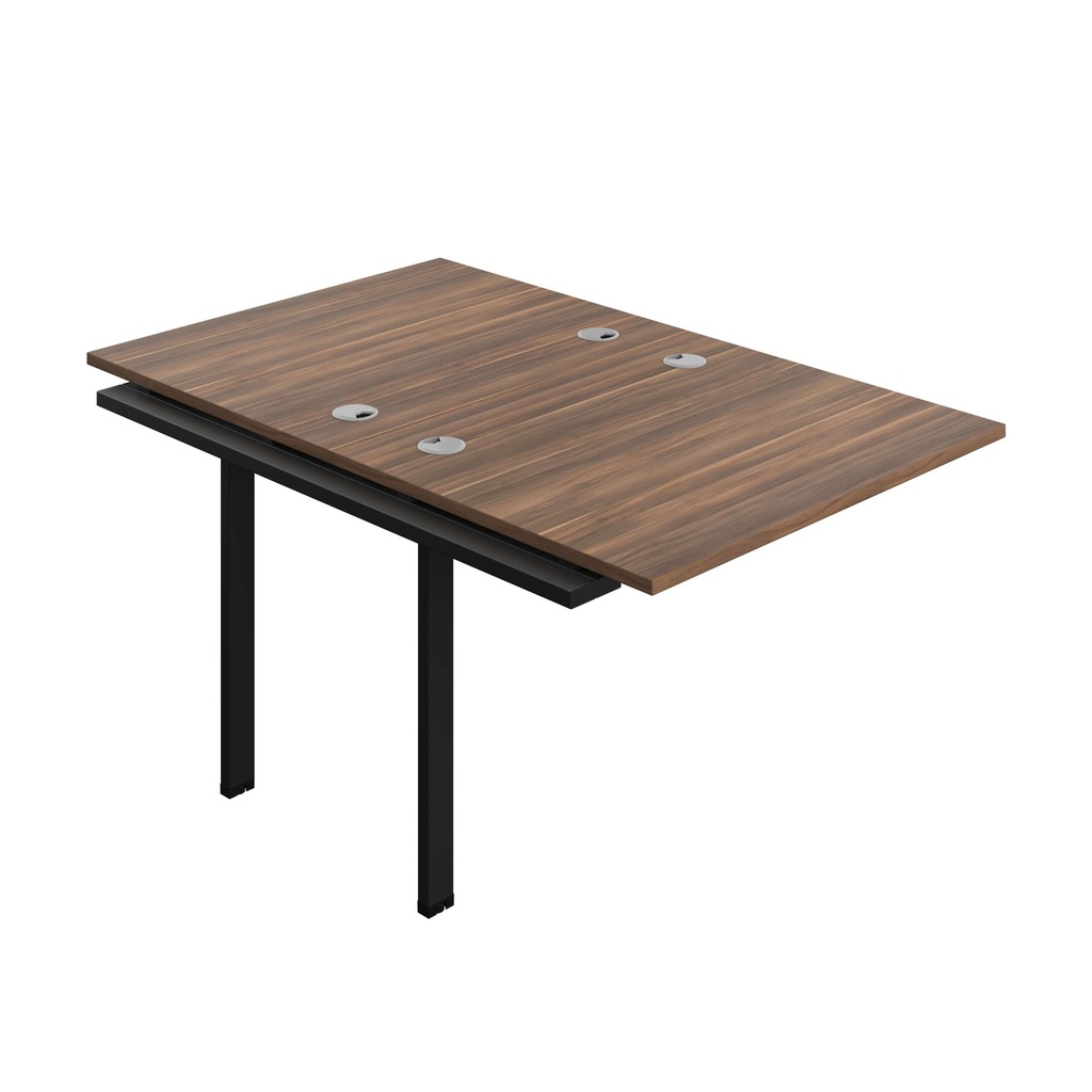Synergy Bench Extension With Cable Ports: 2 Person (Fsc) | 1000 X 800 | Dark Walnut/Black