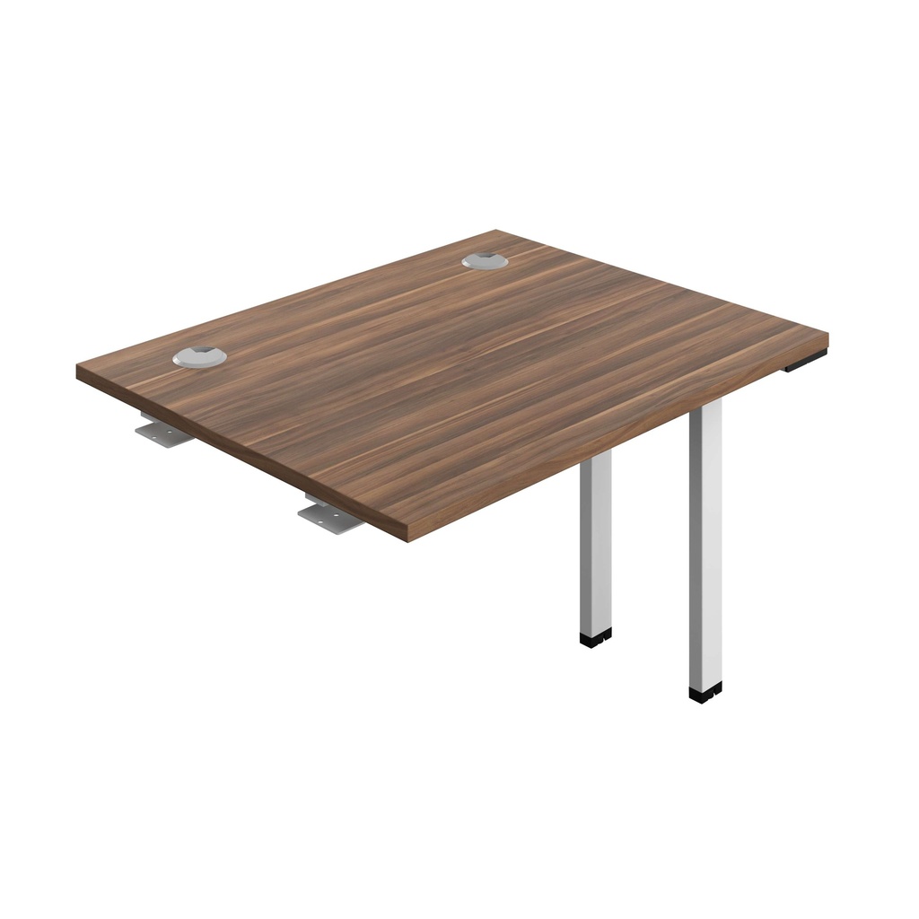 Synergy Bench Extension With Cable Ports: 1 Person (Fsc) | 1000 X 800 | Dark Walnut/White