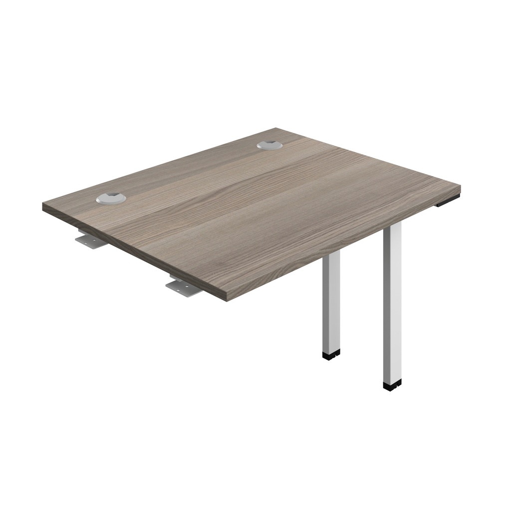 Synergy Bench Extension With Cable Ports: 1 Person (Fsc) | 1000 X 800 | Grey Oak/White