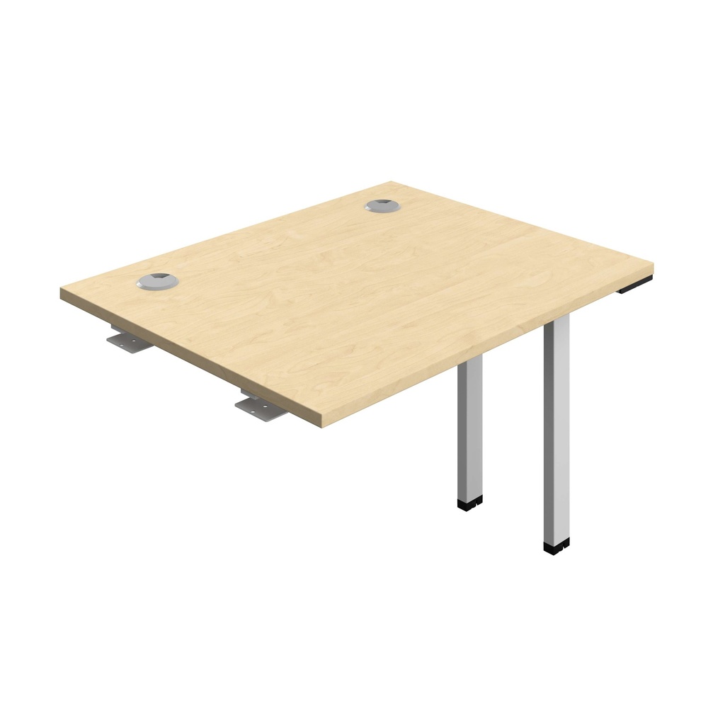 Synergy Bench Extension With Cable Ports: 1 Person (Fsc) | 1000 X 800 | Maple/Silver