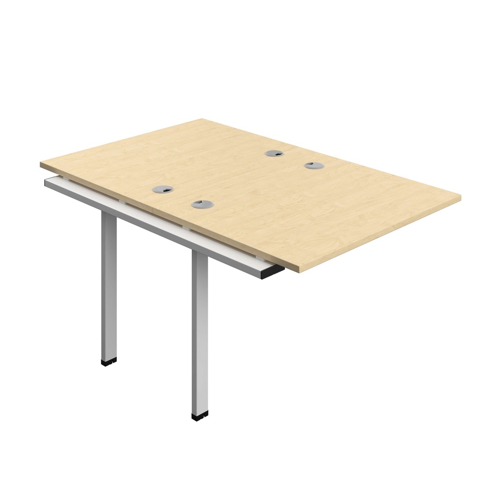 Synergy Bench Extension With Cable Ports: 2 Person (Fsc) | 1000 X 800 | Maple/Silver