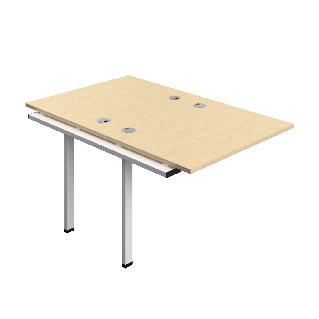 Synergy Bench Extension With Cable Ports: 2 Person (Fsc) | 1000 X 800 | Maple/White