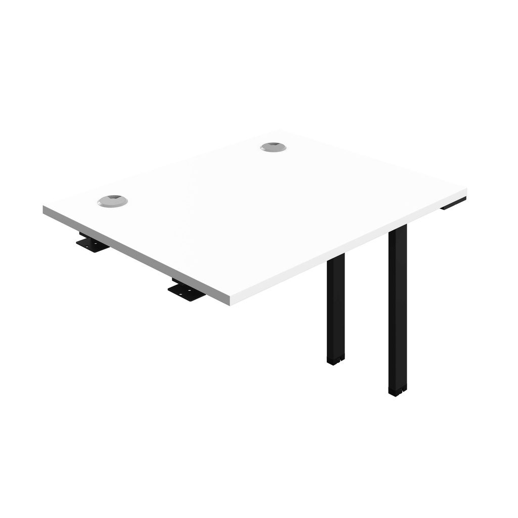 Synergy Bench Extension With Cable Ports: 1 Person (Fsc) | 1000 X 800 | White/Black
