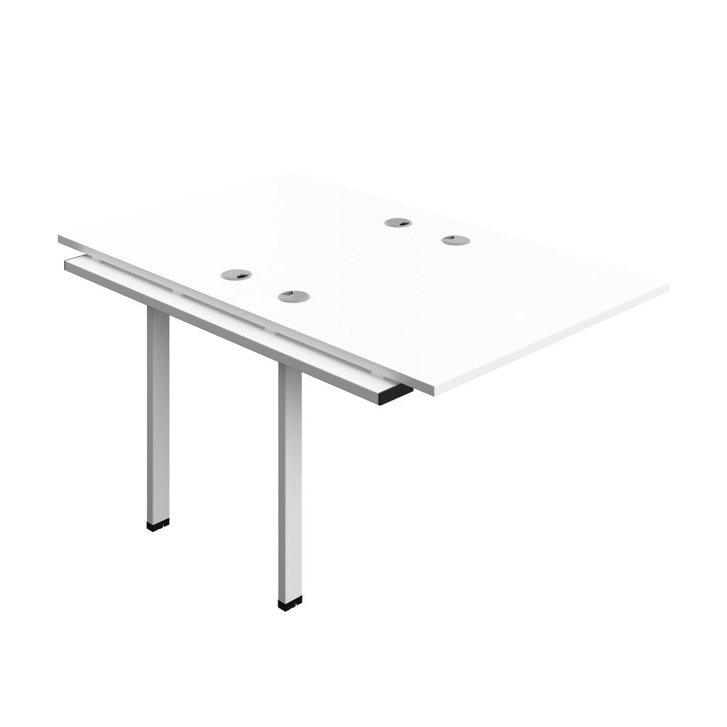 Synergy Bench Extension With Cable Ports: 2 Person (Fsc) | 1000 X 800 | White/White