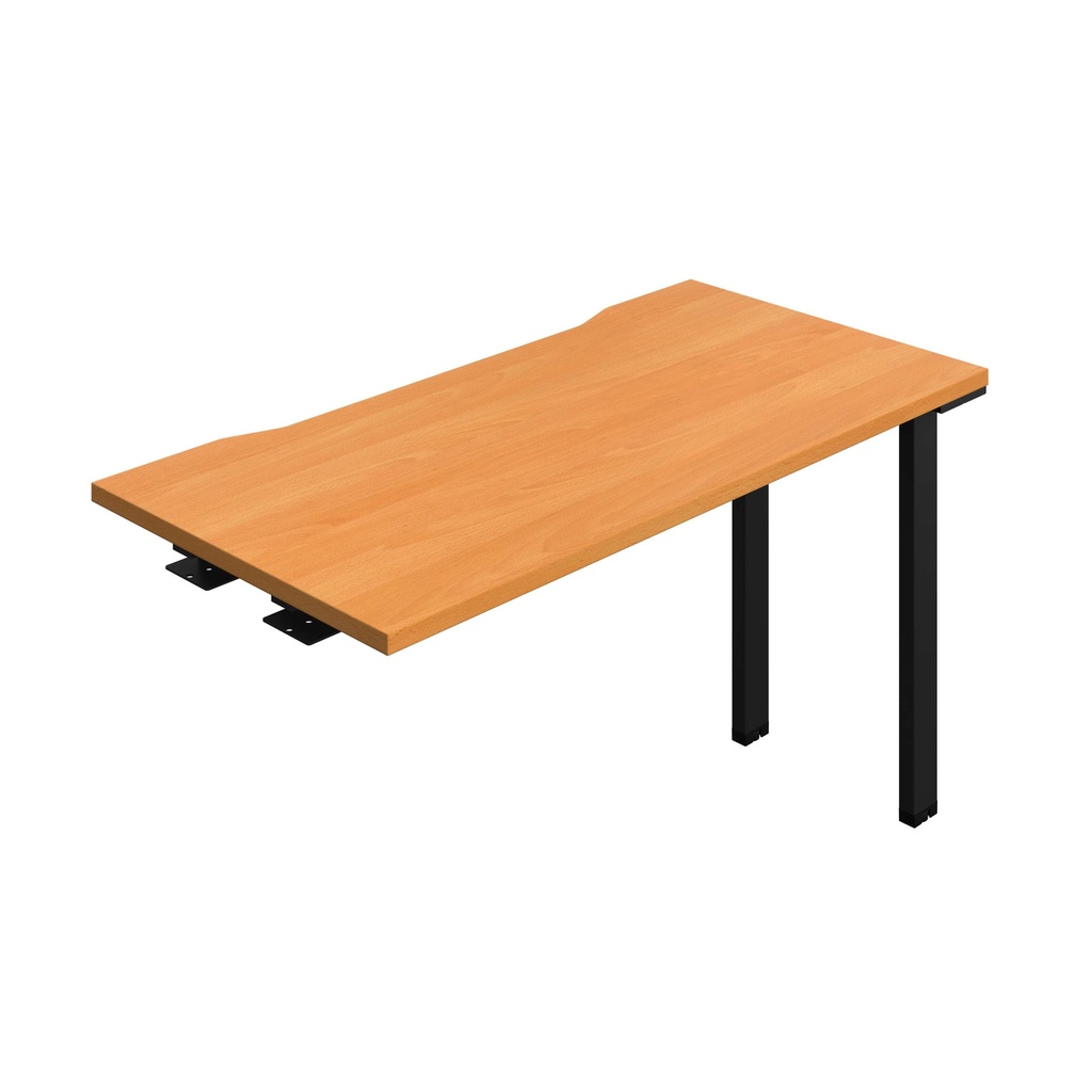 Synergy Bench Extension With Cut Out: 1 Person (Fsc) | 1200 X 600 | Beech/Black