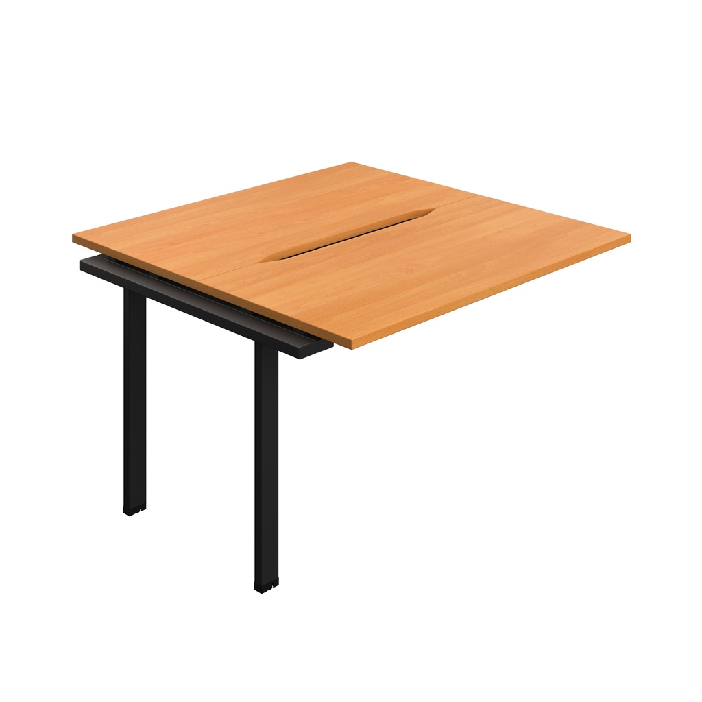 Synergy Bench Extension With Cut Out: 2 Person (Fsc) | 1200 X 600 | Beech/Black
