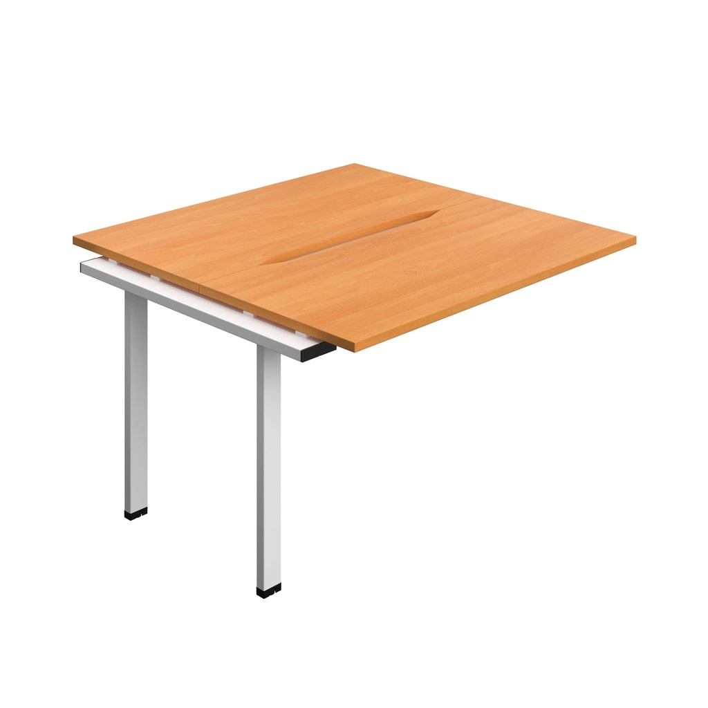 Synergy Bench Extension With Cut Out: 2 Person (Fsc) | 1200 X 600 | Beech/White