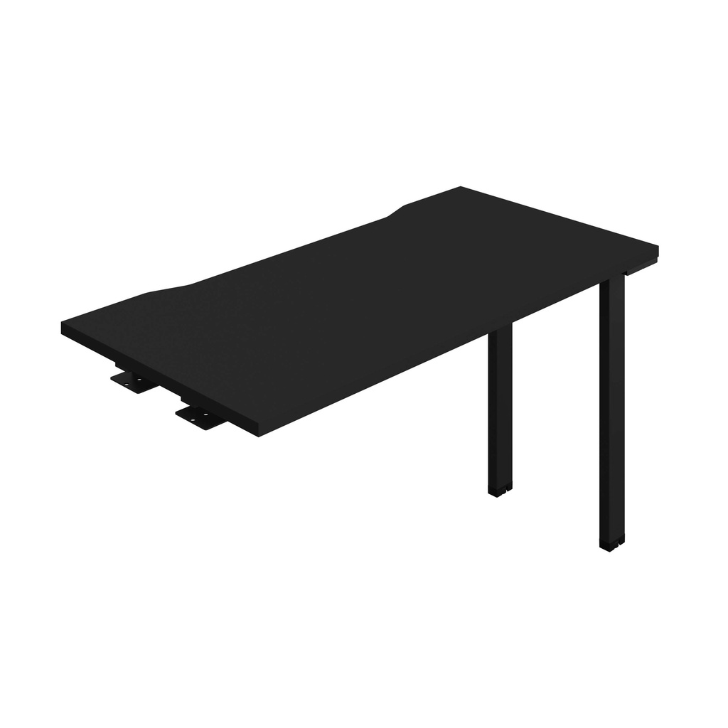 Synergy Bench Extension With Cut Out: 1 Person (Fsc) | 1200 X 600 | Black/Black