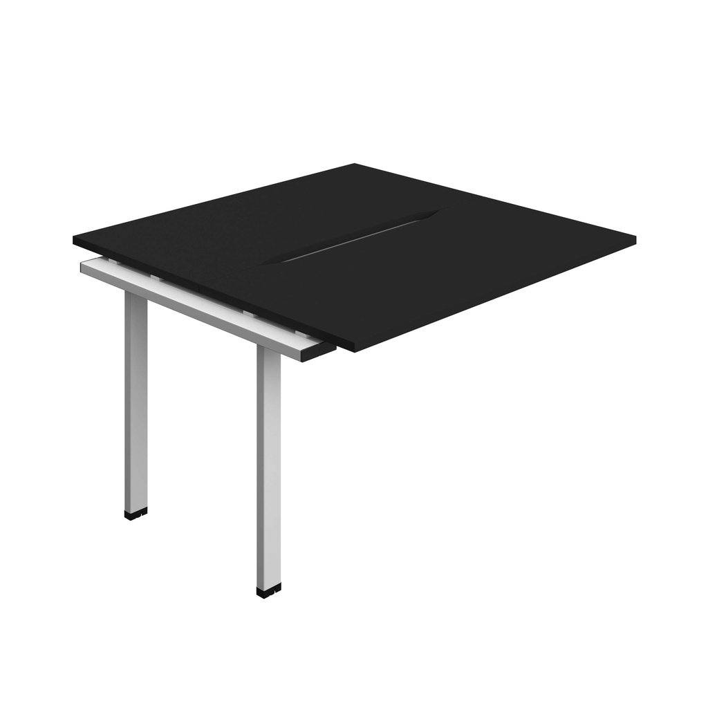Synergy Bench Extension With Cut Out: 2 Person (Fsc) | 1200 X 600 | Black/Silver