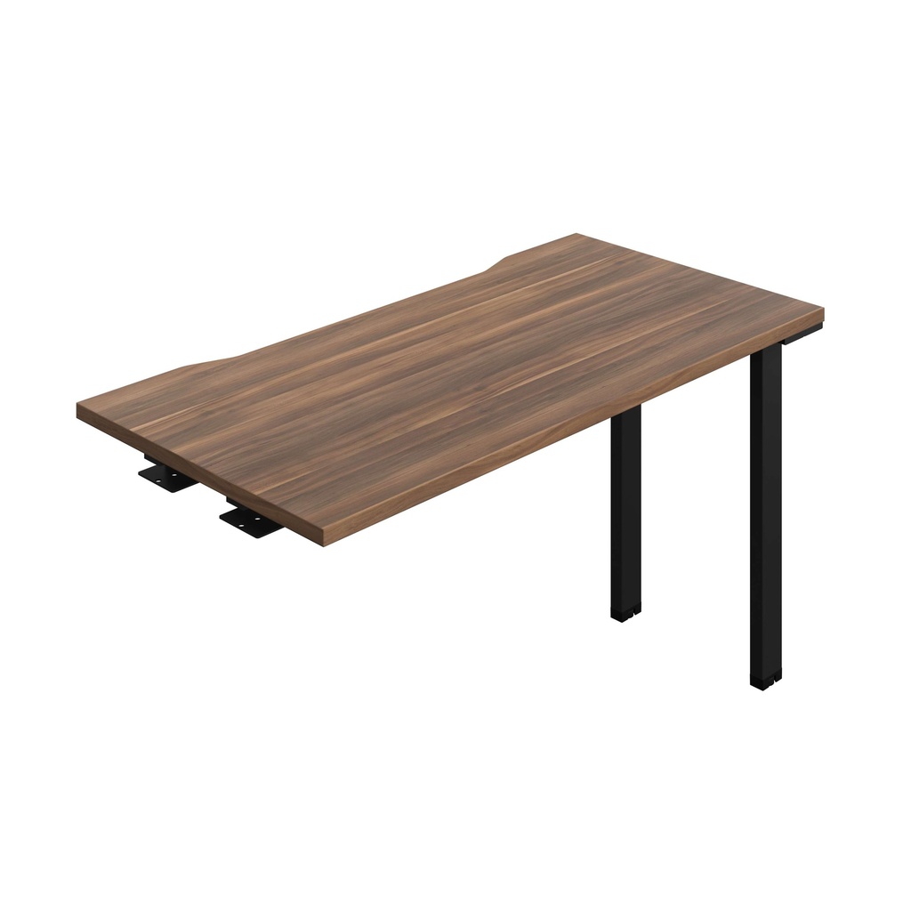 Synergy Bench Extension With Cut Out: 1 Person (Fsc) | 1200 X 600 | Dark Walnut/Black