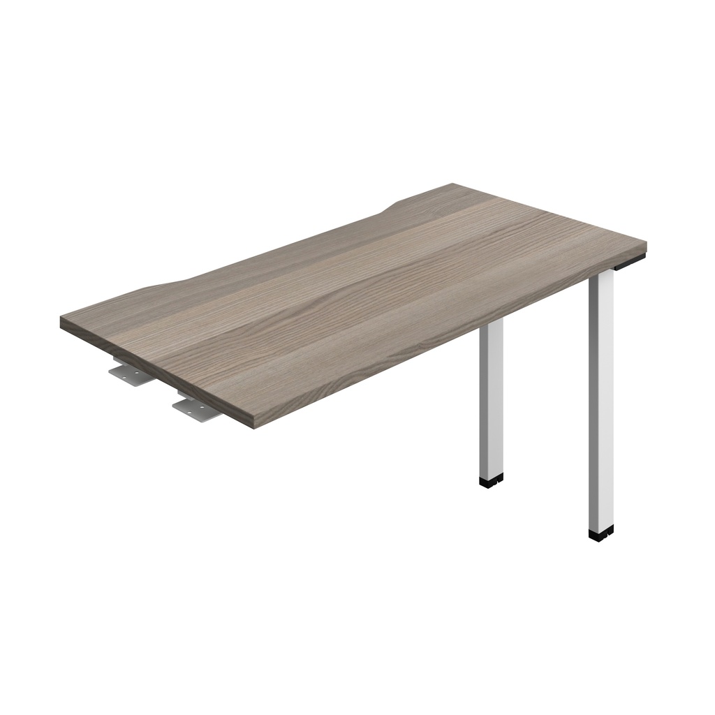 Synergy Bench Extension With Cut Out: 1 Person (Fsc) | 1200 X 600 | Grey Oak/White