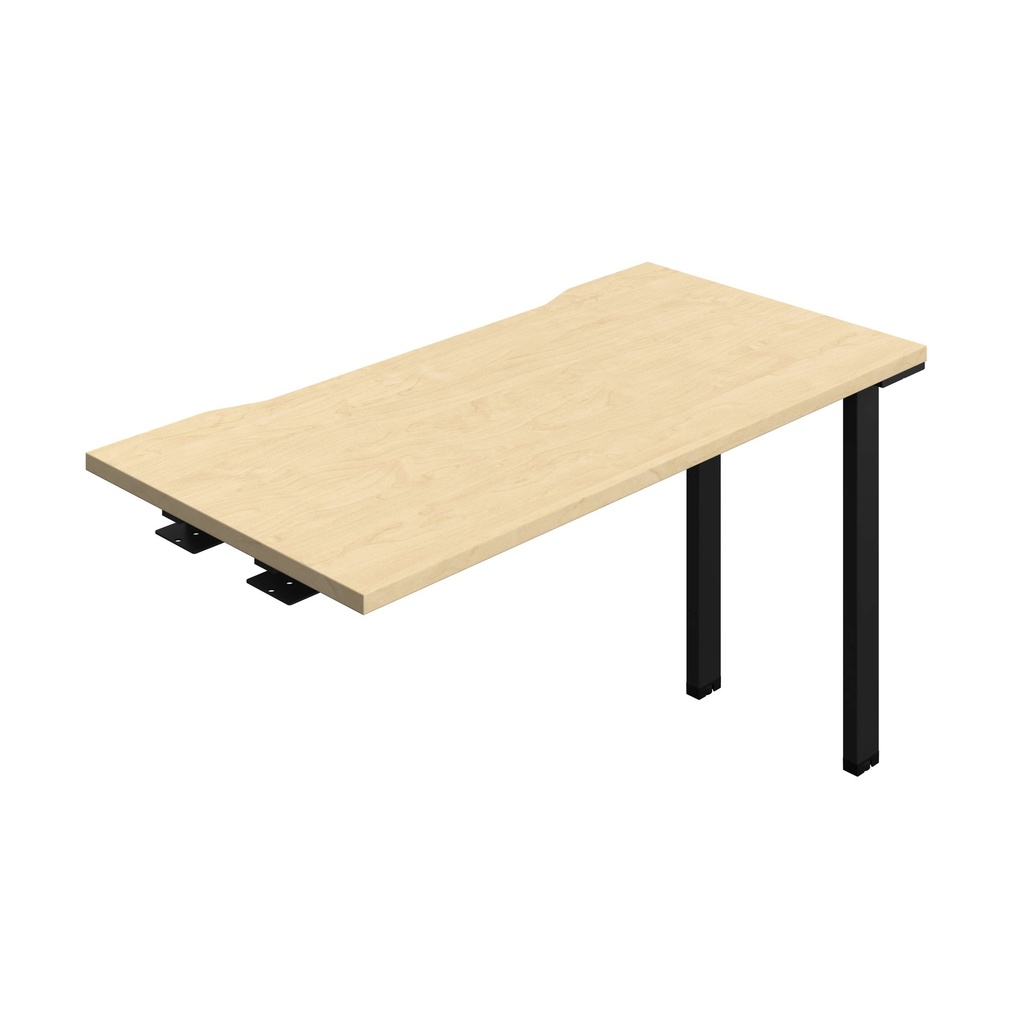 Synergy Bench Extension With Cut Out: 1 Person (Fsc) | 1200 X 600 | Maple/Black