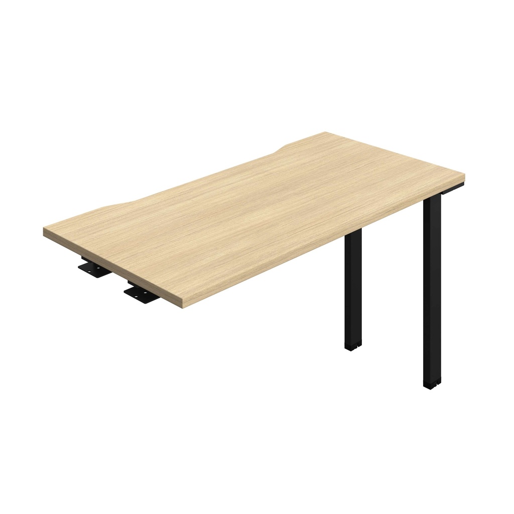 Synergy Bench Extension With Cut Out: 1 Person (Fsc) | 1200 X 600 | Nova Oak/Black