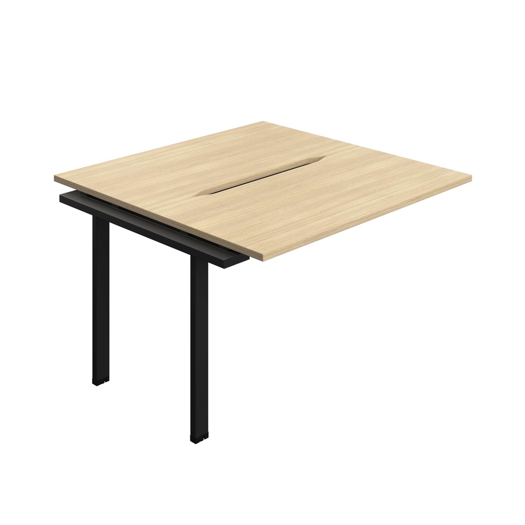 Synergy Bench Extension With Cut Out: 2 Person (Fsc) | 1200 X 600 | Nova Oak/Black