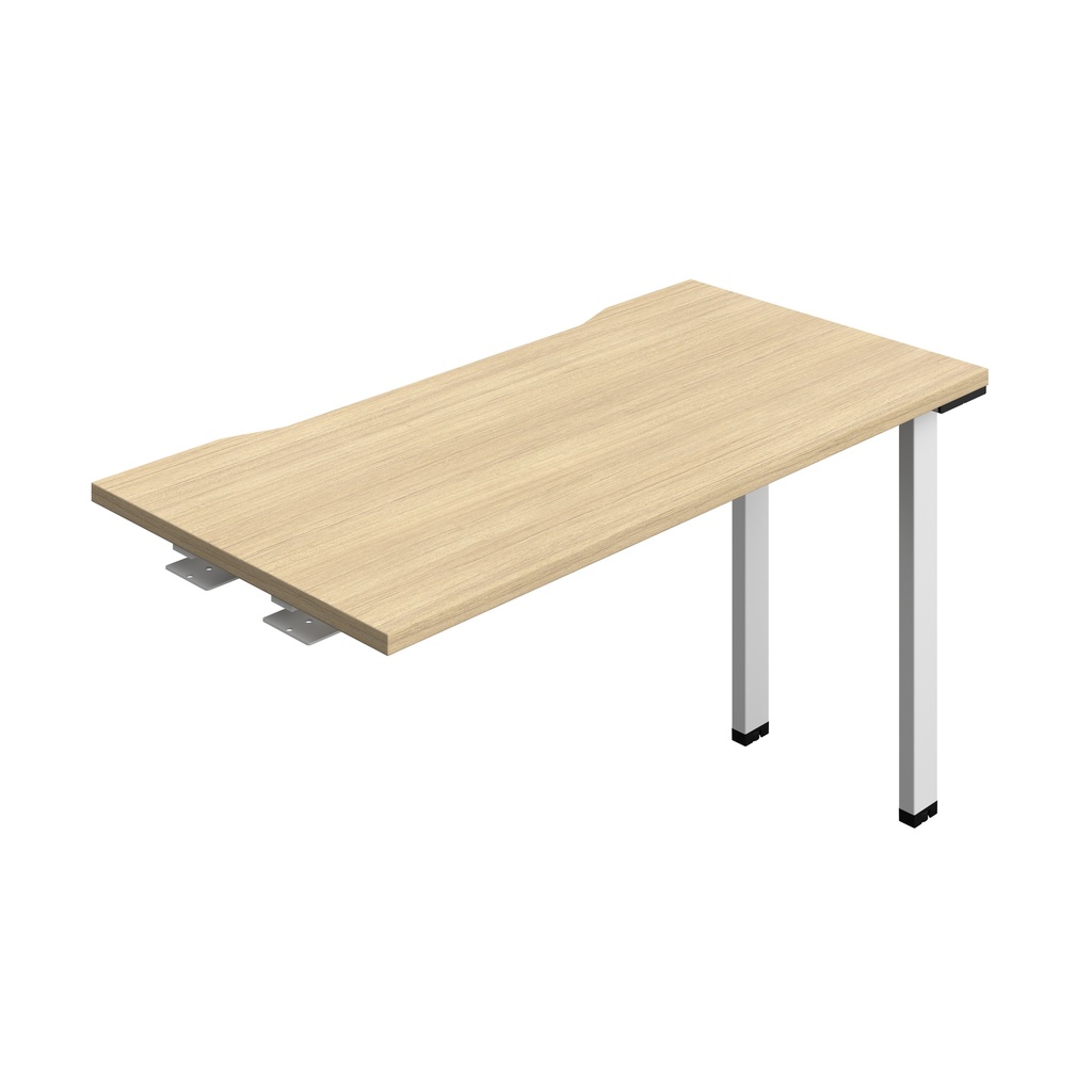 Synergy Bench Extension With Cut Out: 1 Person (Fsc) | 1200 X 600 | Nova Oak/White