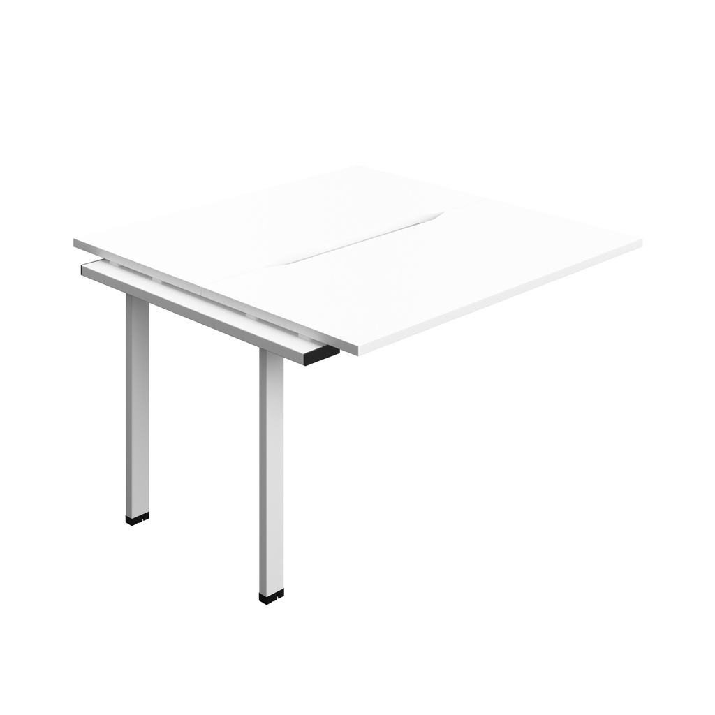 Synergy Bench Extension With Cut Out: 2 Person (Fsc) | 1200 X 600 | White/White