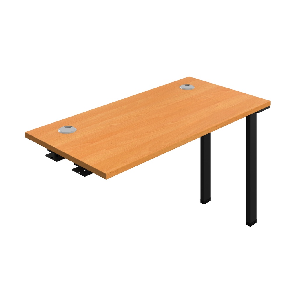 Synergy Bench Extension With Cable Ports: 1 Person (Fsc) | 1200 X 600 | Beech/Black