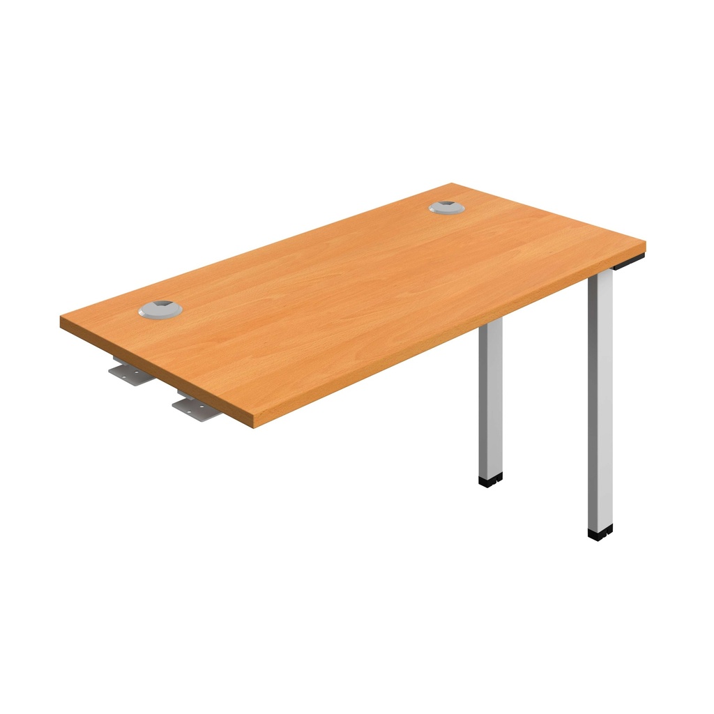 Synergy Bench Extension With Cable Ports: 1 Person (Fsc) | 1200 X 600 | Beech/Silver