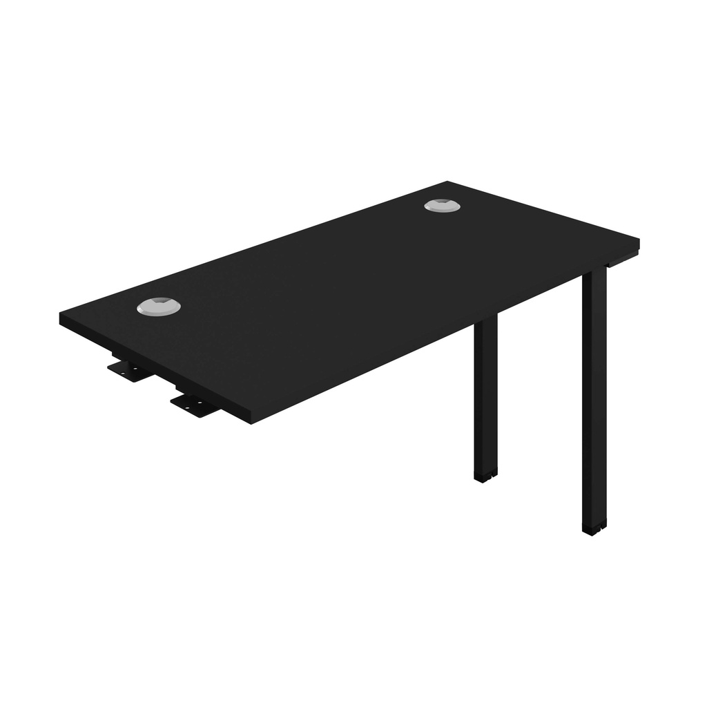 Synergy Bench Extension With Cable Ports: 1 Person (Fsc) | 1200 X 600 | Black/Black