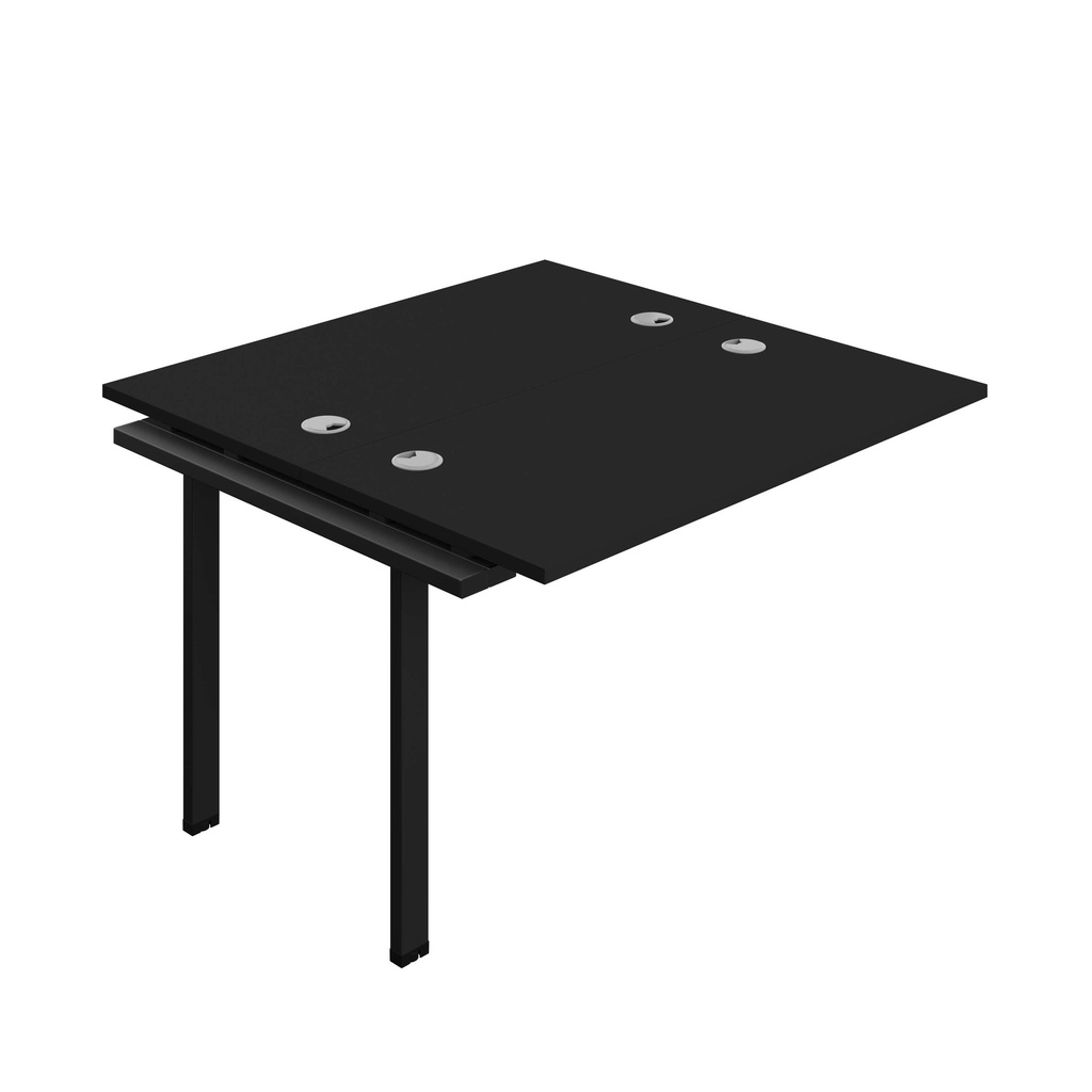 Synergy Bench Extension With Cable Ports: 2 Person (Fsc) | 1200 X 600 | Black/Black