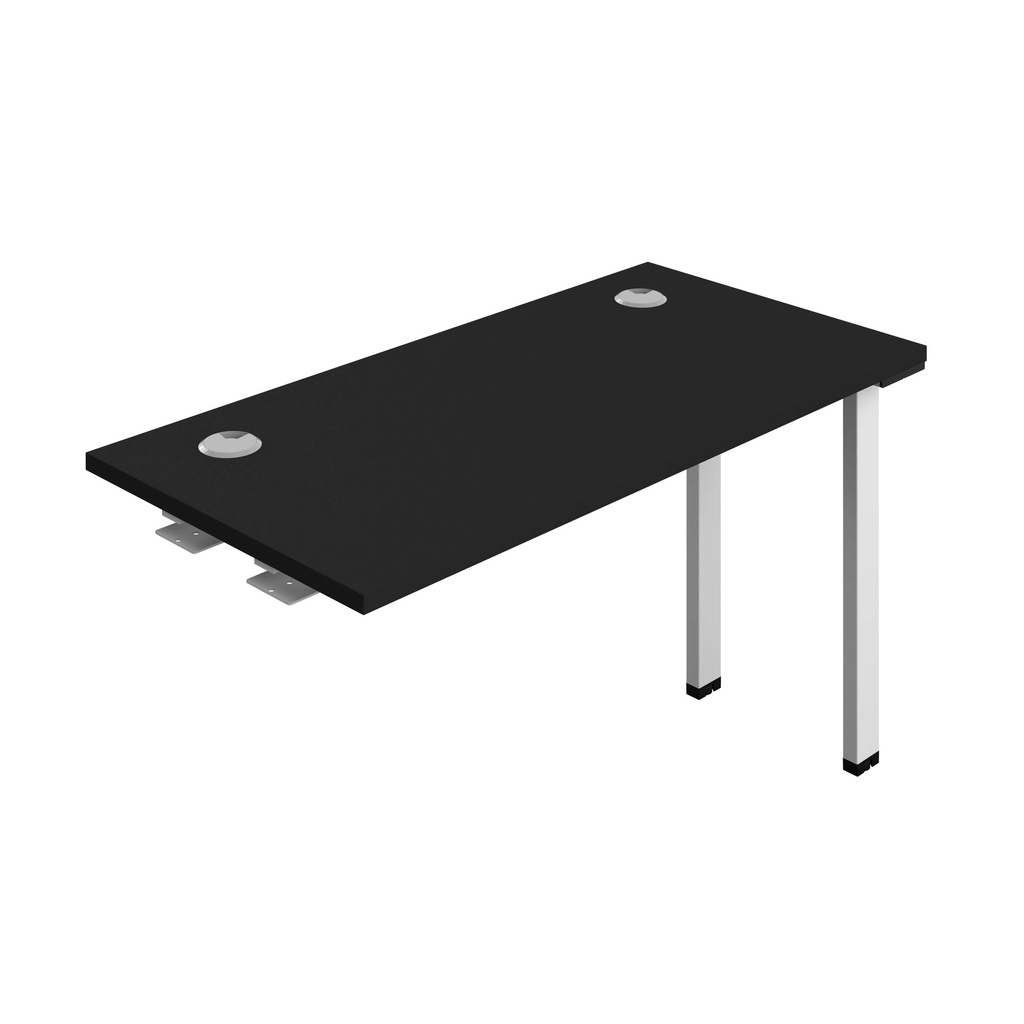 Synergy Bench Extension With Cable Ports: 1 Person (Fsc) | 1200 X 600 | Black/White