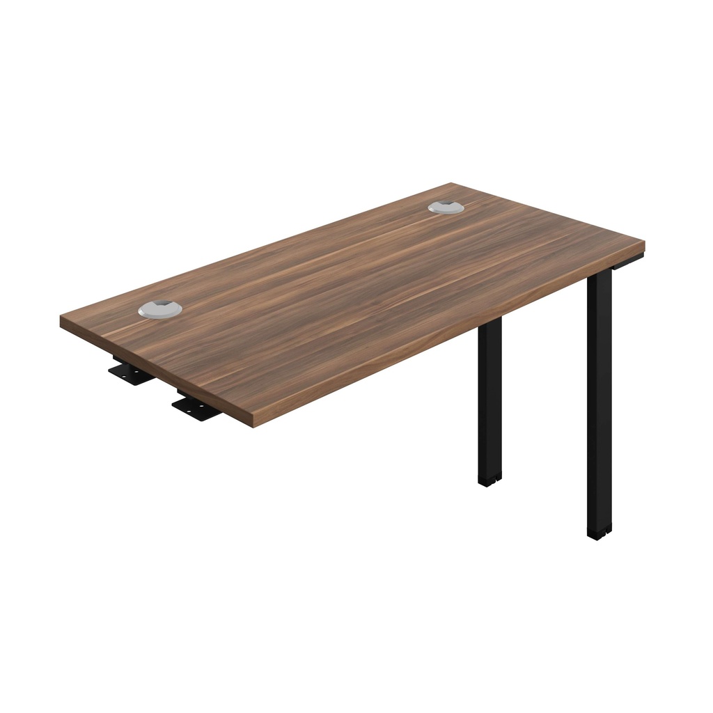 Synergy Bench Extension With Cable Ports: 1 Person (Fsc) | 1200 X 600 | Dark Walnut/Black