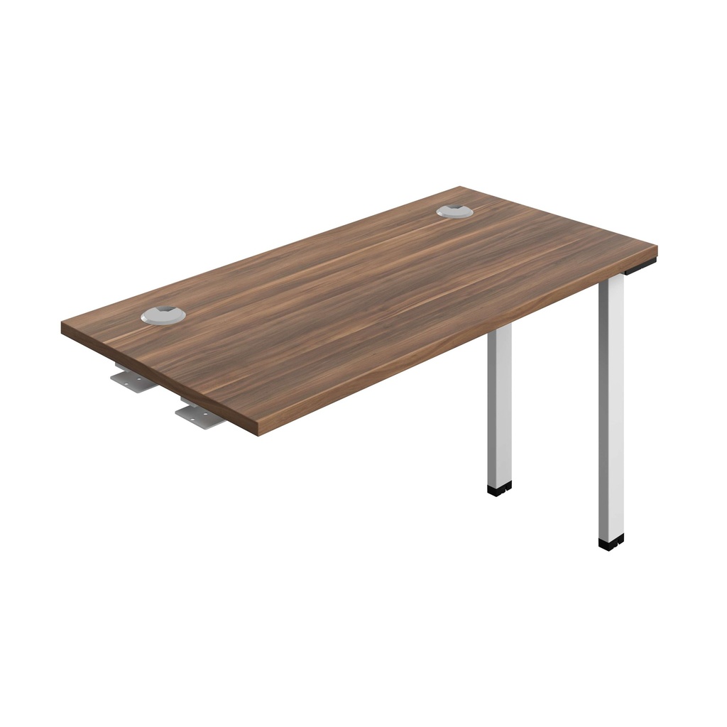 Synergy Bench Extension With Cable Ports: 1 Person (Fsc) | 1200 X 600 | Dark Walnut/White