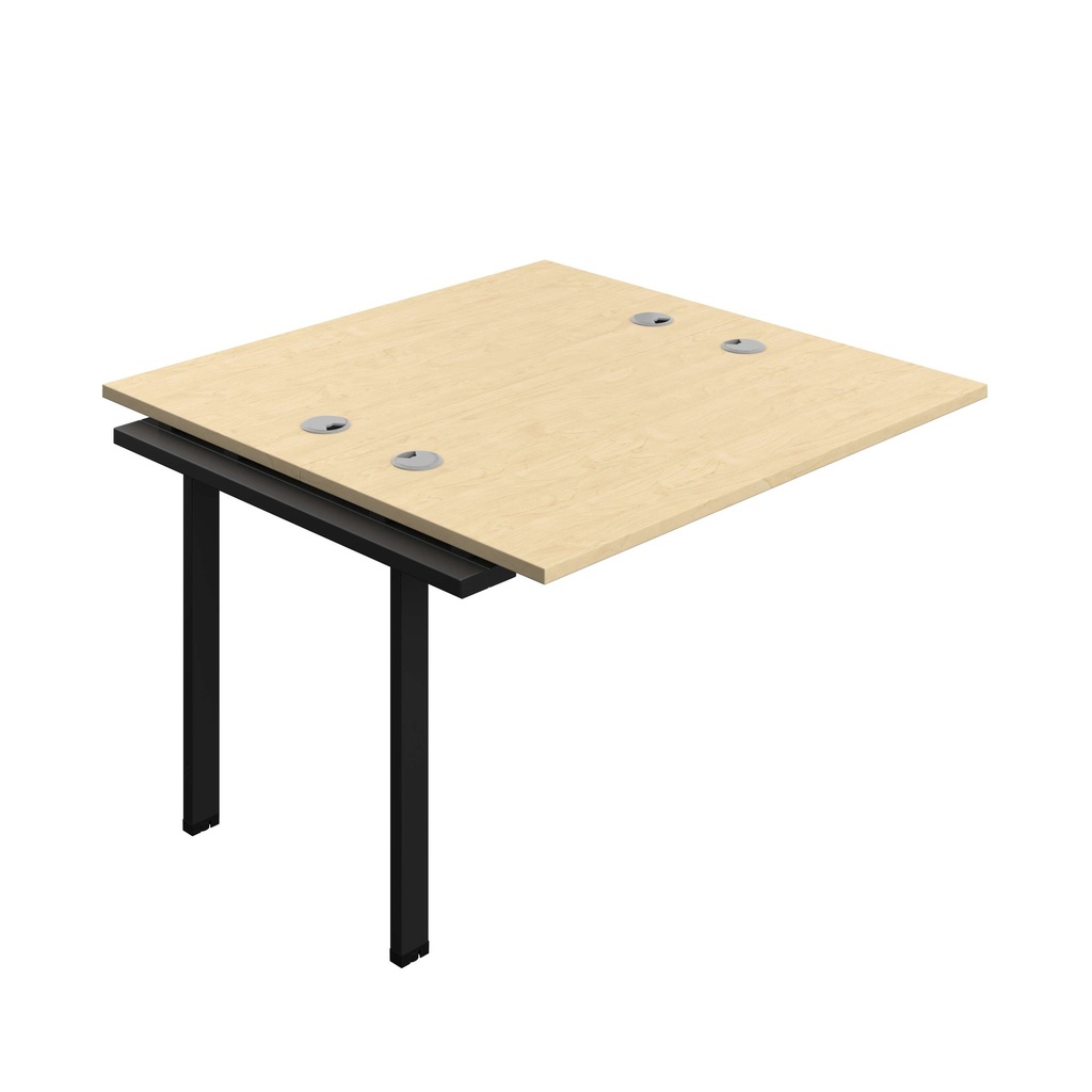 Synergy Bench Extension With Cable Ports: 2 Person (Fsc) | 1200 X 600 | Maple/Black