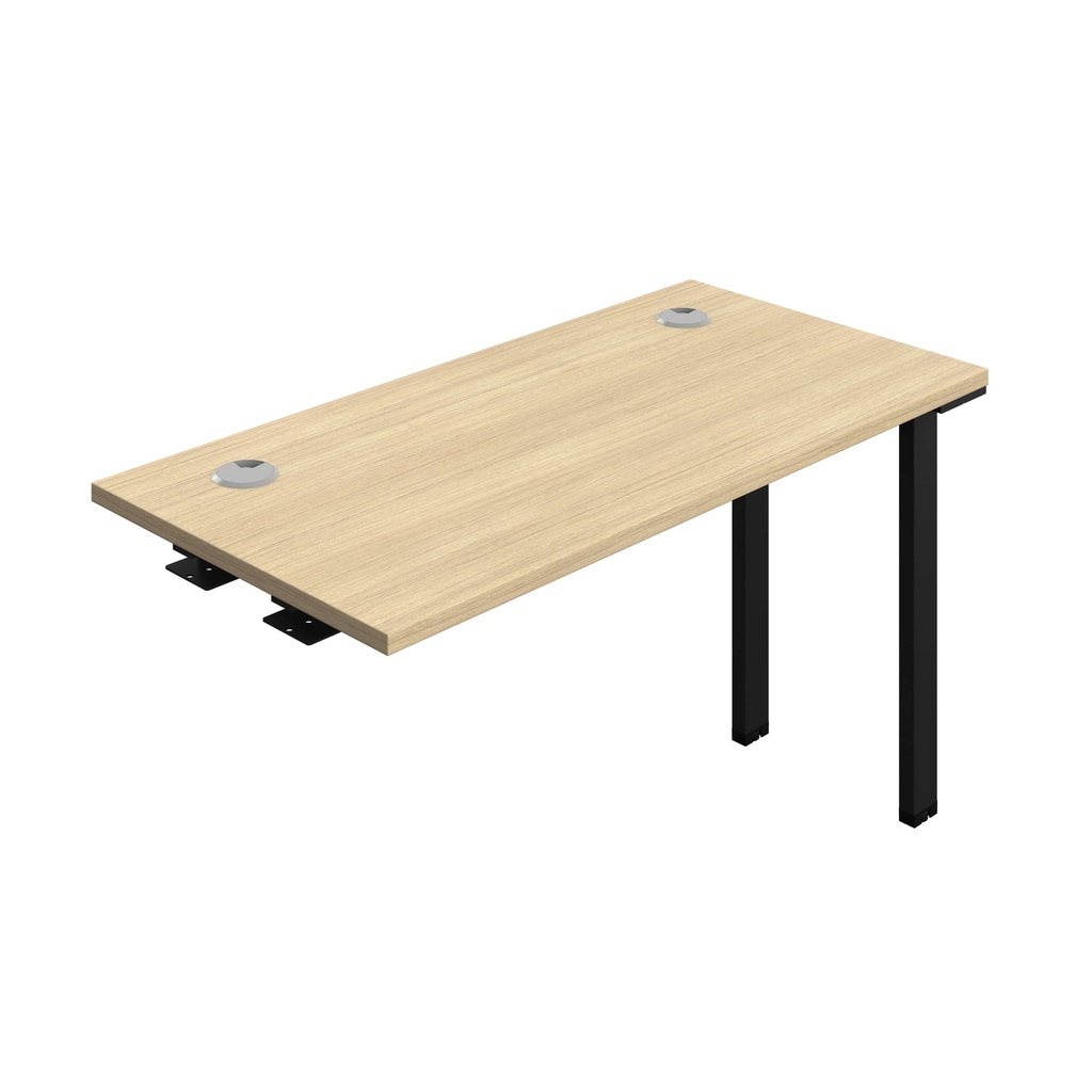 Synergy Bench Extension With Cable Ports: 1 Person (Fsc) | 1200 X 600 | Nova Oak/Black