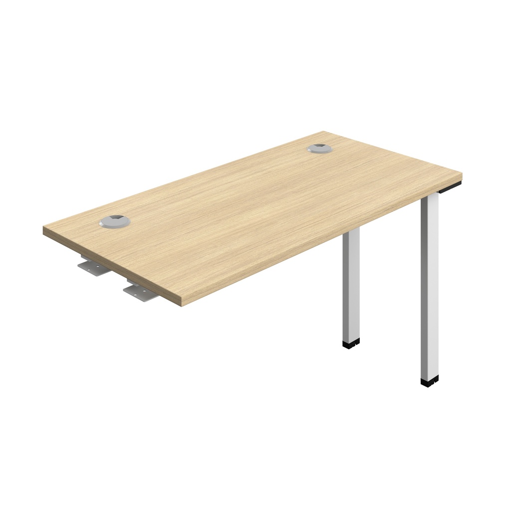 Synergy Bench Extension With Cable Ports: 1 Person (Fsc) | 1200 X 600 | Nova Oak/White