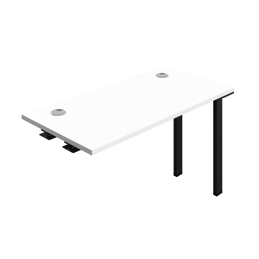 Synergy Bench Extension With Cable Ports: 1 Person (Fsc) | 1200 X 600 | White/Black