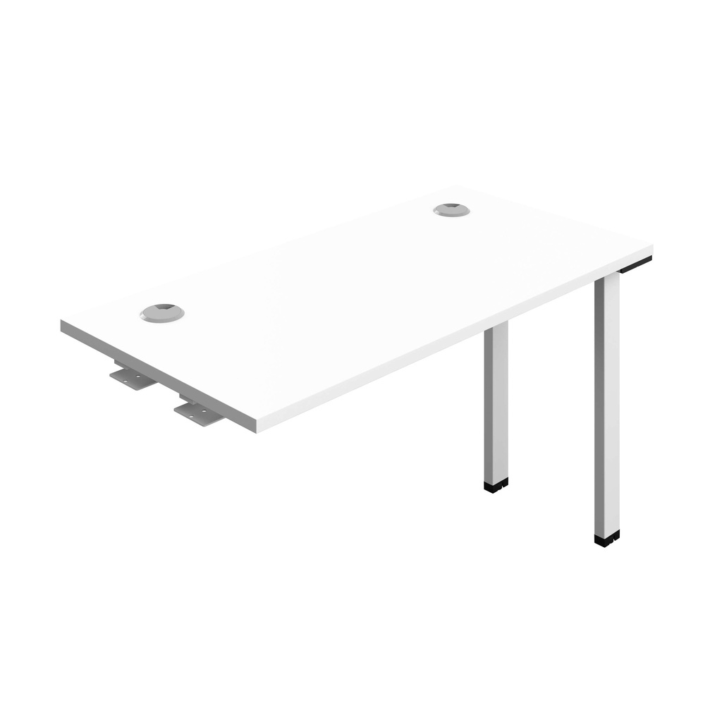 Synergy Bench Extension With Cable Ports: 1 Person (Fsc) | 1200 X 600 | White/White