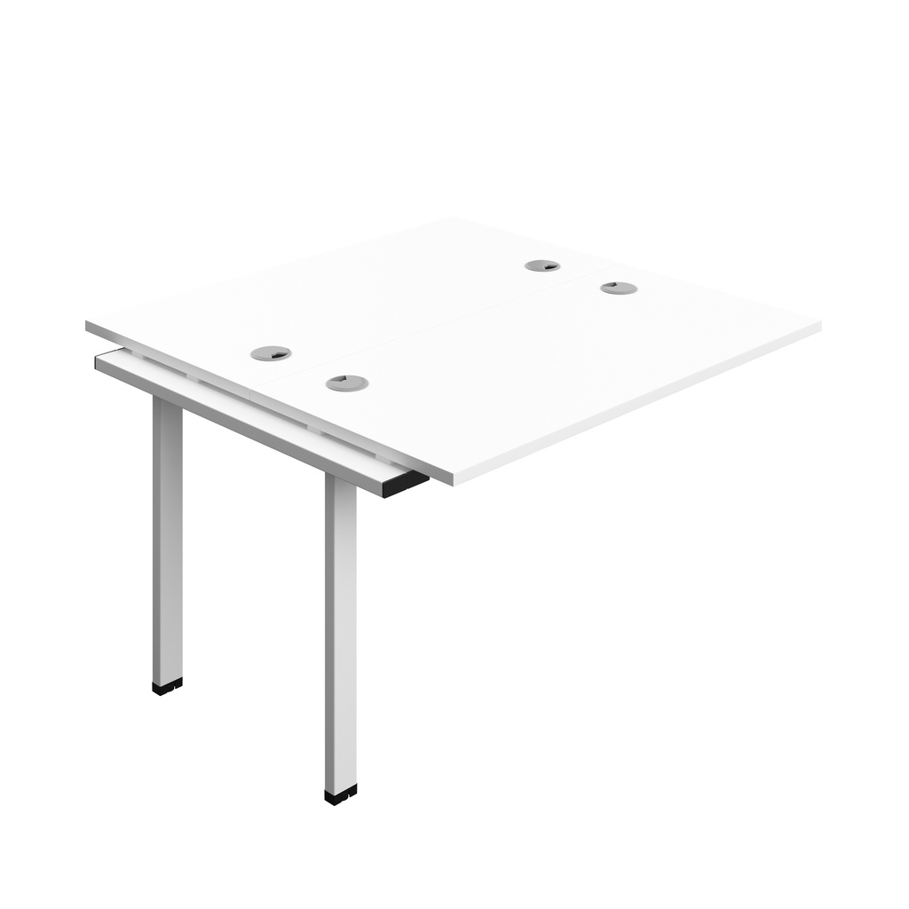 Synergy Bench Extension With Cable Ports: 2 Person (Fsc) | 1200 X 600 | White/White