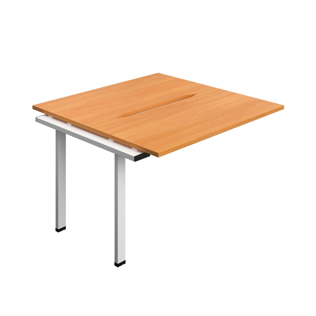 Synergy Bench Extension With Cut Out: 2 Person (Fsc) | 1200 X 700 | Beech/White