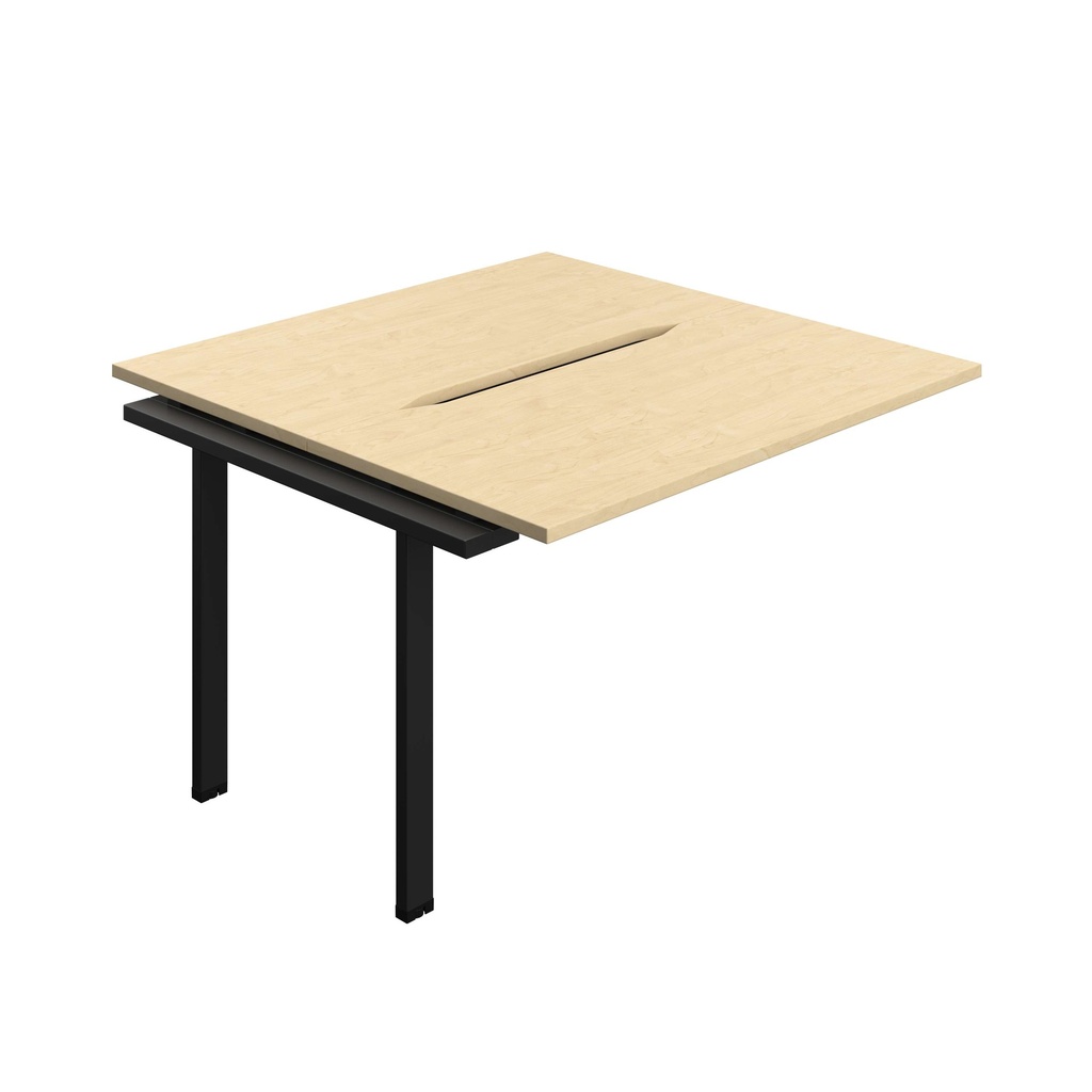 Synergy Bench Extension With Cut Out: 2 Person (Fsc) | 1200 X 700 | Maple/Black