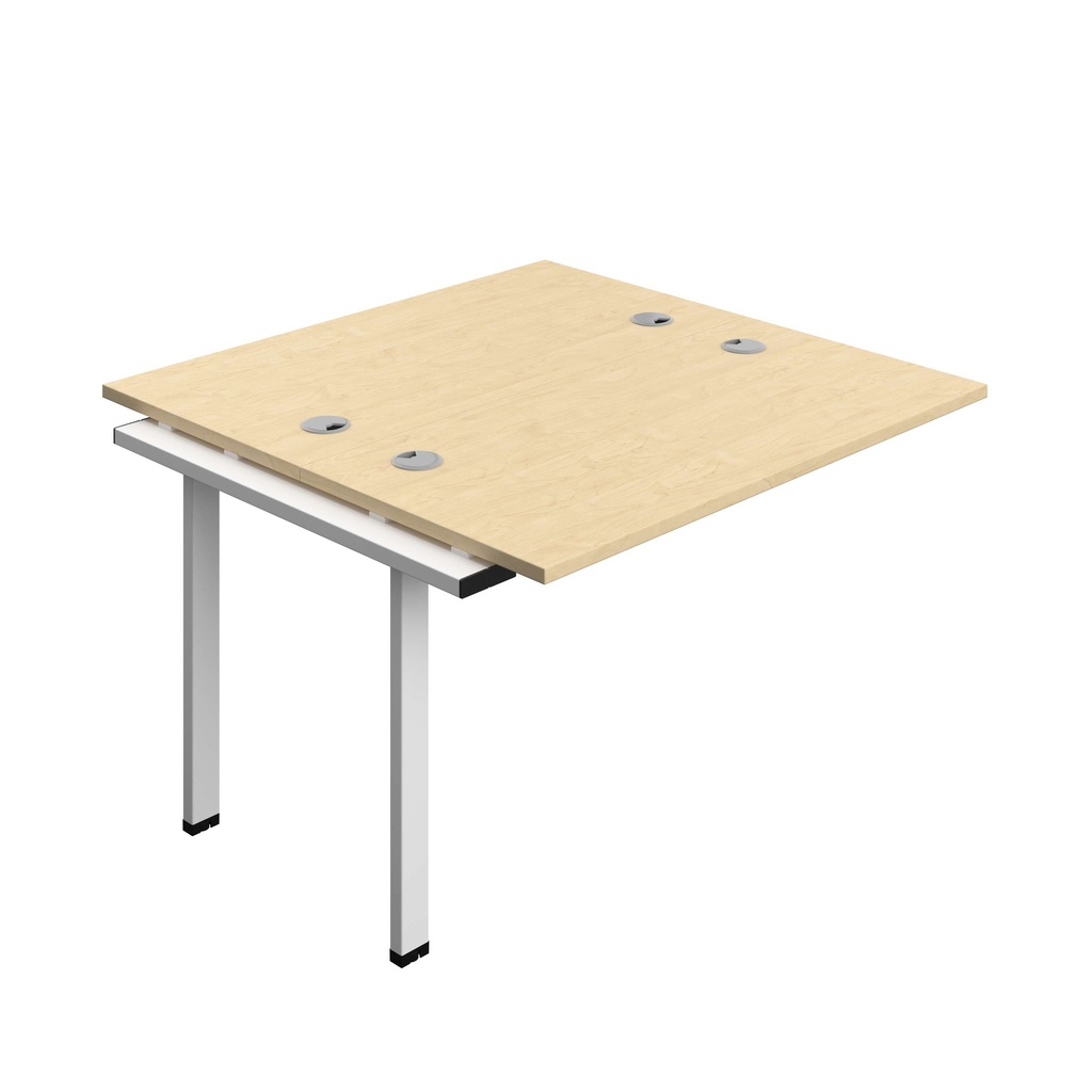 Synergy Bench Extension With Cable Ports: 2 Person (Fsc) | 1200 X 700 | Maple/White