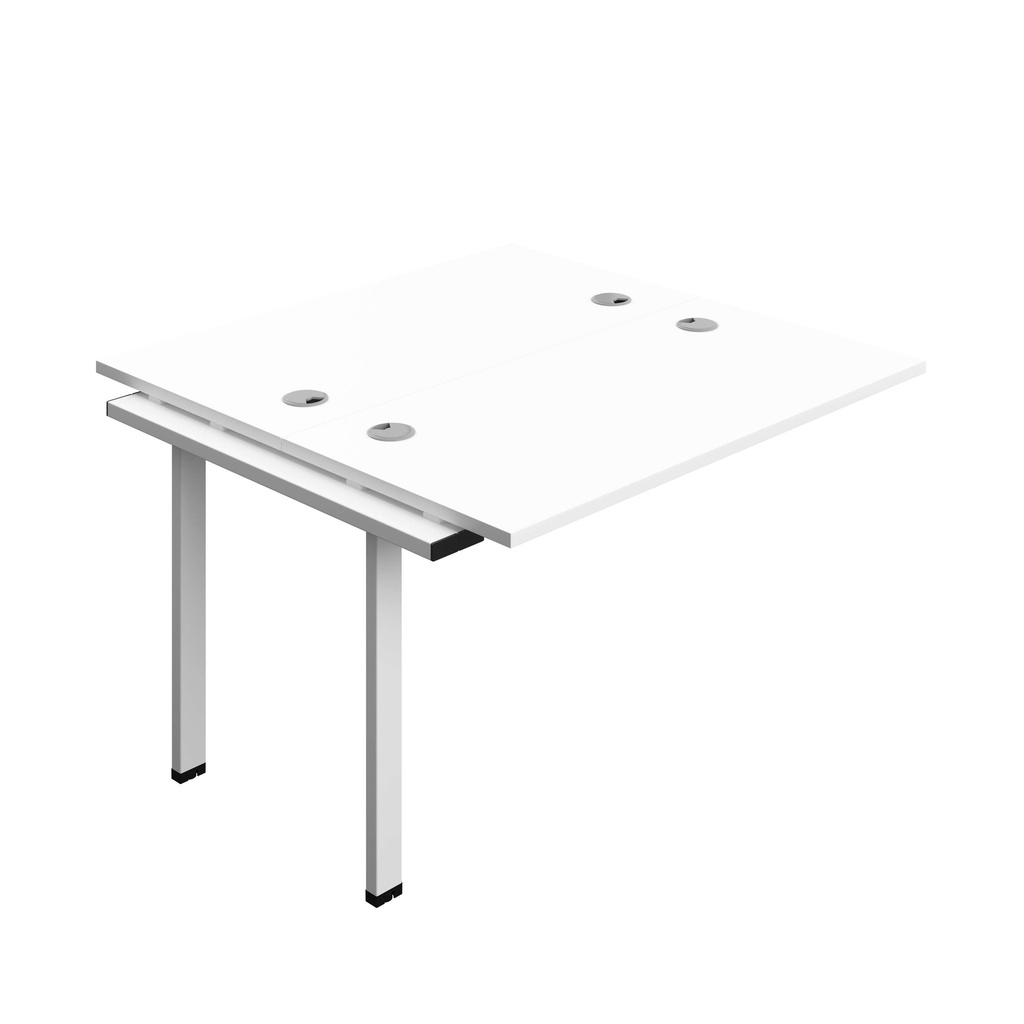 Synergy Bench Extension With Cable Ports: 2 Person (Fsc) | 1200 X 700 | White/White