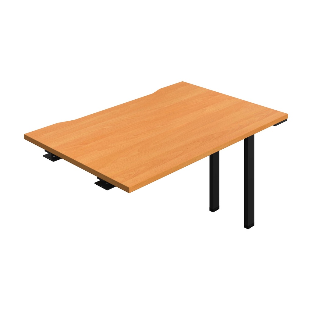 Synergy Bench Extension With Cut Out: 1 Person (Fsc) | 1200 X 800 | Beech/Black
