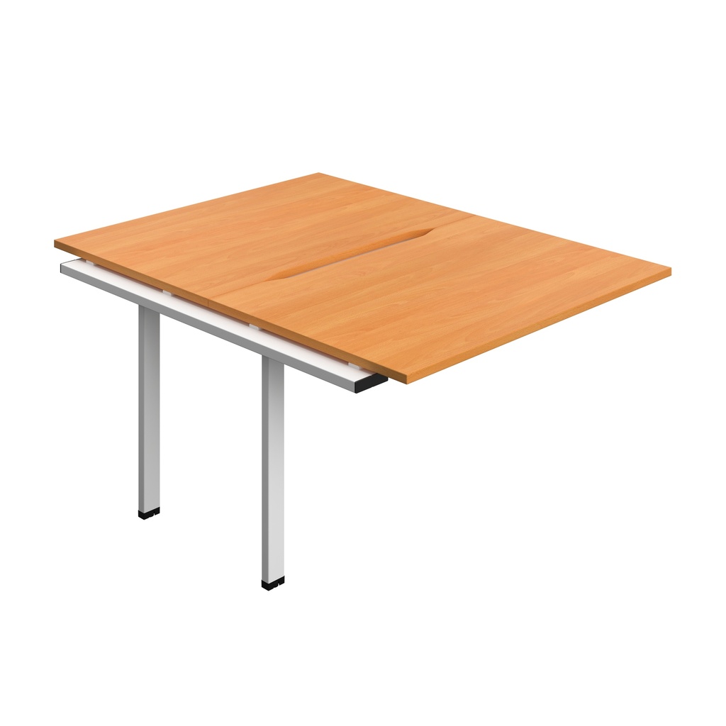 Synergy Bench Extension With Cut Out: 2 Person (Fsc) | 1200 X 800 | Beech/White